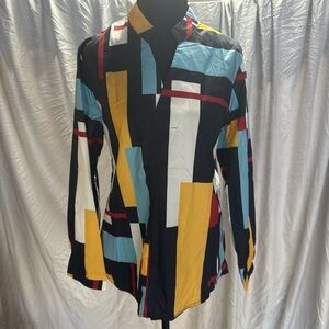 Colorful Geometric Long Sleeve Shirt